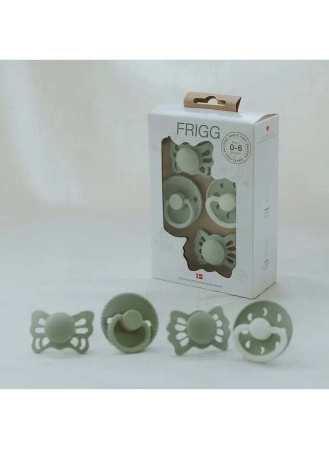 FRIGG Baby's First Pacifier 4-pack - Moonlight Sailing - Sage  0-6M - Size 1 - Image 3