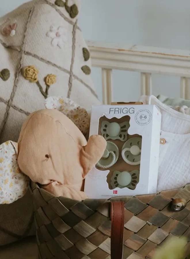 FRIGG Baby's First Pacifier 4-pack - Moonlight Sailing - Sage  0-6M - Size 1 - Image 4