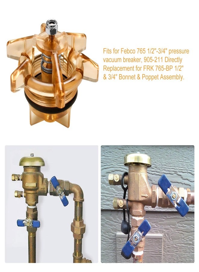 AILLSA Bonnet & Poppet Assembly Repair Kit 905-211 for Febco 765 1/2"-3/4" Backflow Preventer and Vacuum Breaker Repair fits febco PVB Model 765CBV & 765DBV Replacement Parts (2024 Upgrade) - Image 5