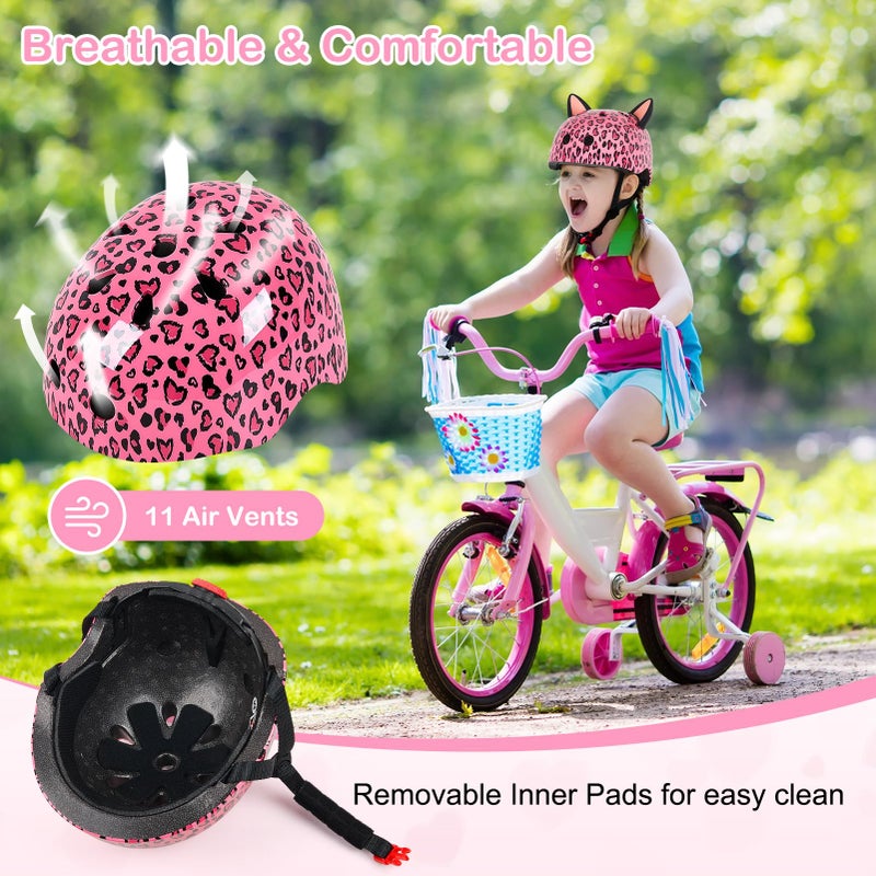 Lemmeko Kids Bike Helmet for Girls 3-5/5-8/8-14, Adjustable Helmet with DIY Cat Ears, Cute Toddler Youth Helmets for Skateboard Scooter Cycling Roller Skating - Image 4