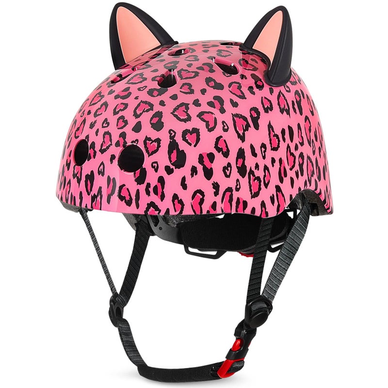 Lemmeko Kids Bike Helmet for Girls 3-5/5-8/8-14, Adjustable Helmet with DIY Cat Ears, Cute Toddler Youth Helmets for Skateboard Scooter Cycling Roller Skating - Image 1