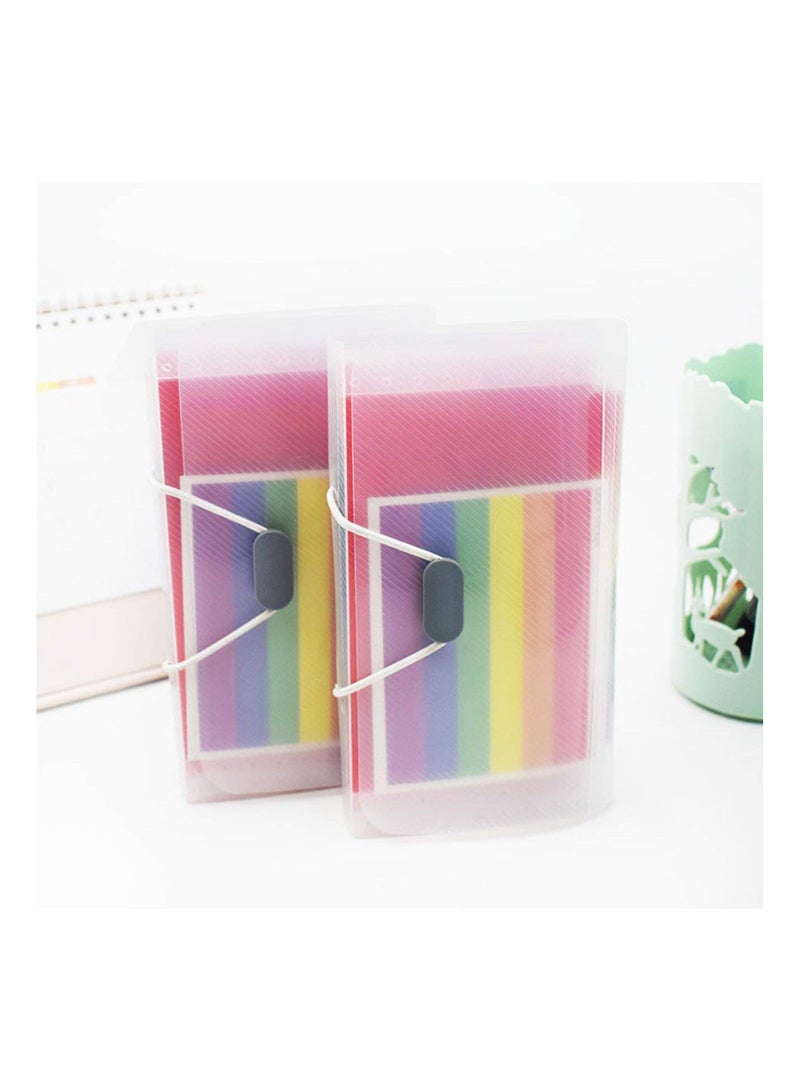 GGOOT A6 Mini 13 Pockets Portable Storage Clip With Buckle Expanding File Folder Rainbow Document Organiser Multicolor Wallet Case  - Image 5