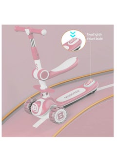 YelaJoy 3-in-1 Kick Scooters for Kids, 4 Adjustable Height Removable Seat,PU LED Wheels, 3 Wheel Scooter for Kids for Girls & Boys Outdoor Learn, Advanced Scooter Features Everything You Love  - Image 5