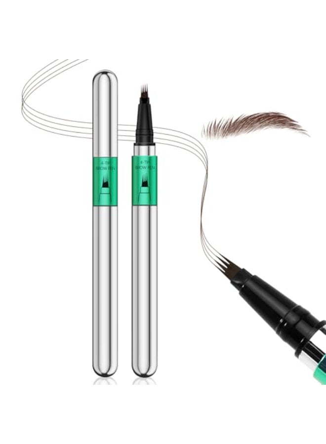 Apooliy Microblading Eyebrow PenWaterproof Brow Pen Micro 4 PointEyebrow Makeup Pencil for Women to Effortlessly Create Hair Like Natural BrowsLong Lasting Smudgeproof - Image 1