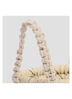 Bazaar Misr Storage wicker basket with macrame handles  - Image 3