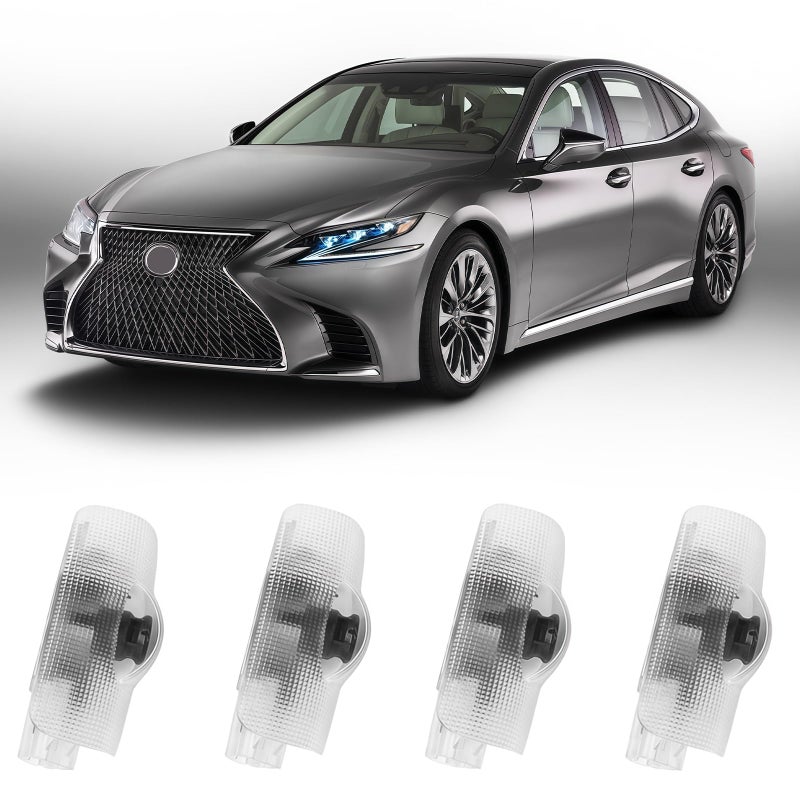 Thingrific 4pcs Car Door Lights Logo Projector FSport Logo Compatible with LSESisLXRXGSGXRCUX No Fade HD LED Car Welcome Projector Lights 3D Ghost Shadow Puddle Lightfor FSport - Image 2