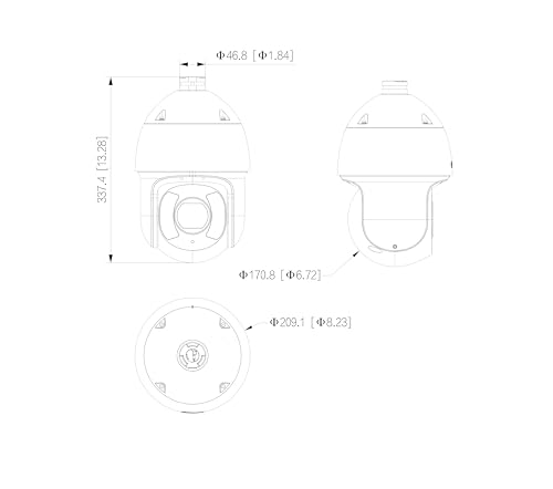 EmpireTech Starlight 2MP 1/2.8" CMOS 45x Optical Zoom IR Smart IP PTZ Camera 3.95mm–177.75mm Lens Support Auto-Tracking and Motion Detection,Perimeter Protection,PTZ6C2M-45X - Image 3