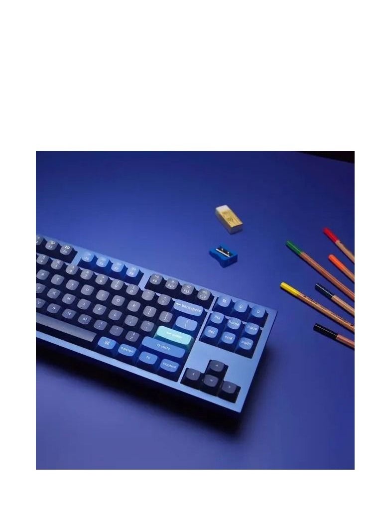 كيشرون Keychron Q3 QMK لوحة مفاتيح ميكانيكية Gateron G-PRO قابلة للتبديل السريع مع مفتاح أزرق RGB - أزرق داكن  - Image 3
