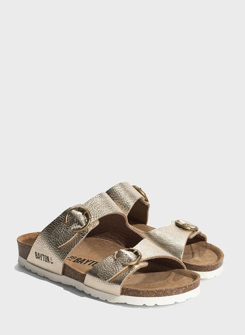 BAYTON Ilithyie Double Strap Flat Sandals