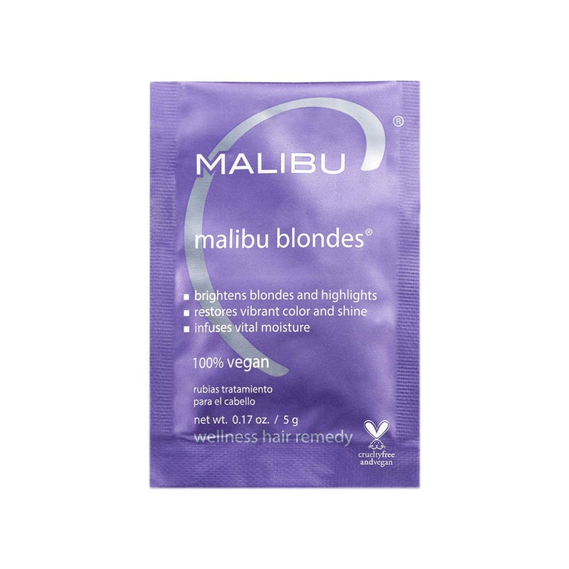 Malibu C Blondes Wellness Remedy - Removes Discoloration from Bleached, Highlighted or Natural Blonde Hair + Restores Vibrance and Shine with Vitamin C Complex (1 Packet) - Image 1