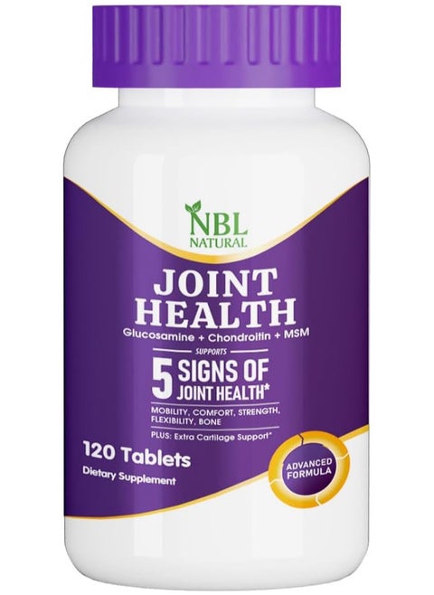 NBL Natural Advanced Glucosamine Chondroitin MSM Joint  & Bone   Support 120 Tablets