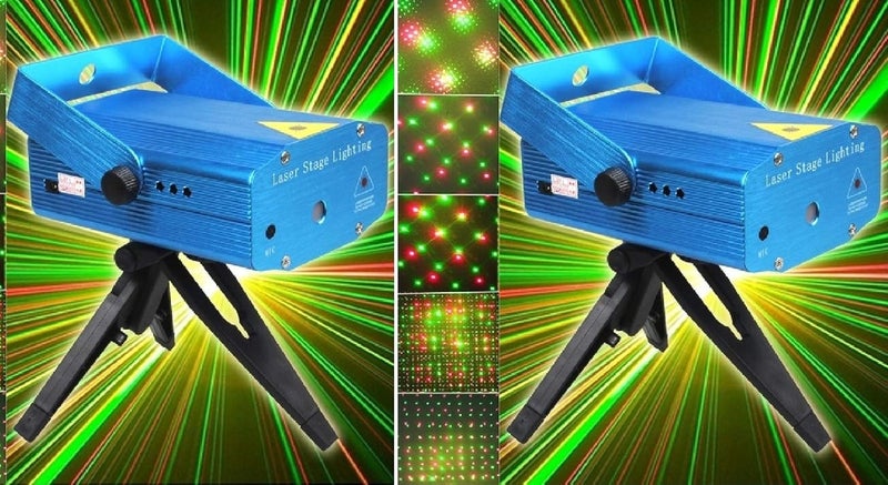 MLD MLD Disco Dot Laser Light Mini Stage Lighting Sound Activated Laser Light for Party Multicolour Pack of 2  - Image 1