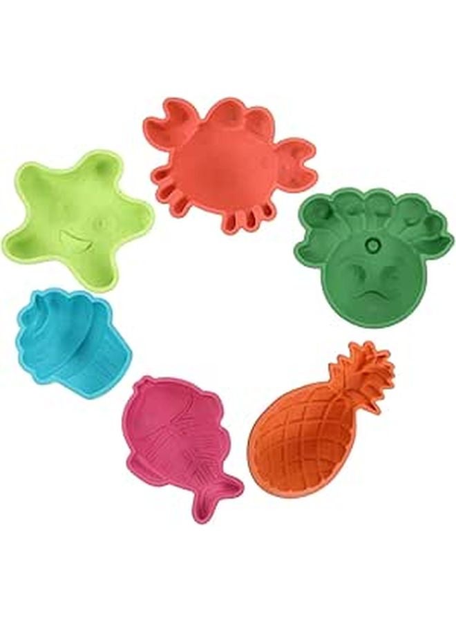 6Pcs Portable Kids Beach Toy Set Lightweight Sand Play Kit Random Colors - Image 1