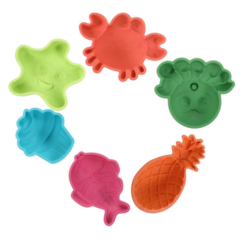6Pcs Portable Kids Beach Toy Set Lightweight Sand Play Kit Random Colors - Image 2