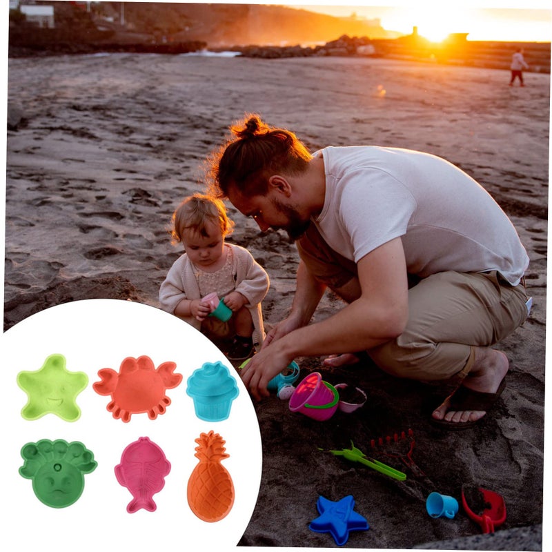 6Pcs Portable Kids Beach Toy Set Lightweight Sand Play Kit Random Colors - Image 4