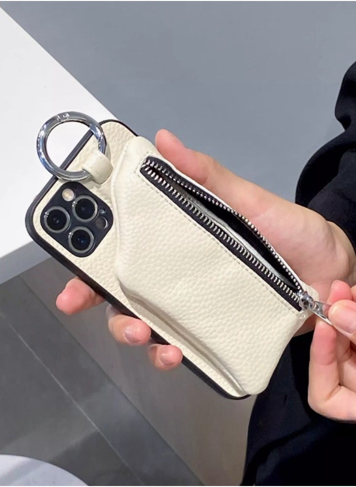 Generic - Niche Sweet Cool Leather Case Zipper Phone Case 14 Suitable for iPhone 14 Pro Apple 13 Promax/11/12 All Inclusive 15 Promax - Image 1