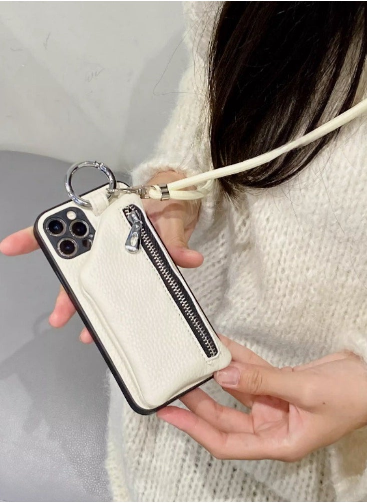 Generic - Niche Sweet Cool Leather Case Zipper Phone Case 14 Suitable for iPhone 14 Pro Apple 13 Promax/11/12 All Inclusive 15 Promax - Image 1