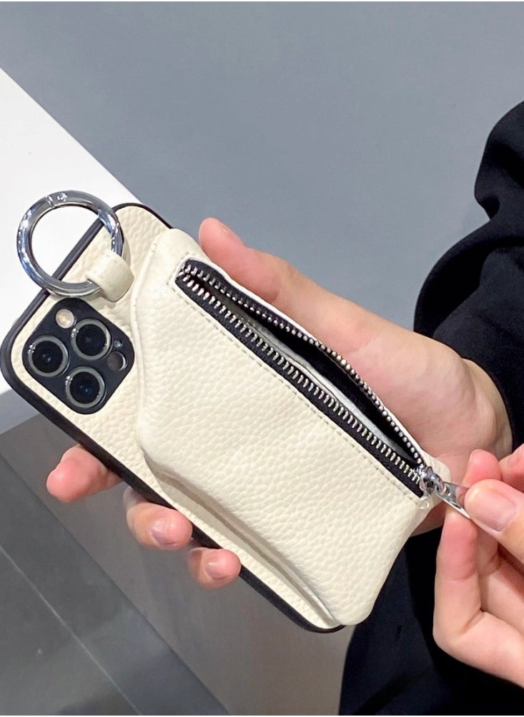 Generic - Niche Sweet Cool Leather Case Zipper Phone Case 14 Suitable for iPhone 14 Pro Apple 13 Promax/11/12 All Inclusive 15 Promax - Image 1
