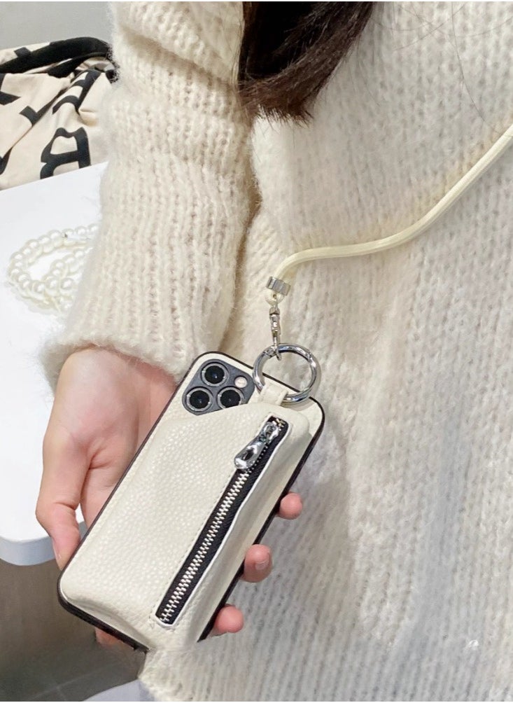 Generic - Niche Sweet Cool Leather Case Zipper Phone Case 14 Suitable for iPhone 14 Pro Apple 13 Promax/11/12 All Inclusive 15 Promax - Image 1