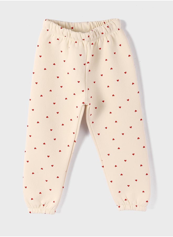 LC WAIKIKI Elastic Waist Printed Baby Girl Sweatpants  - Image 1