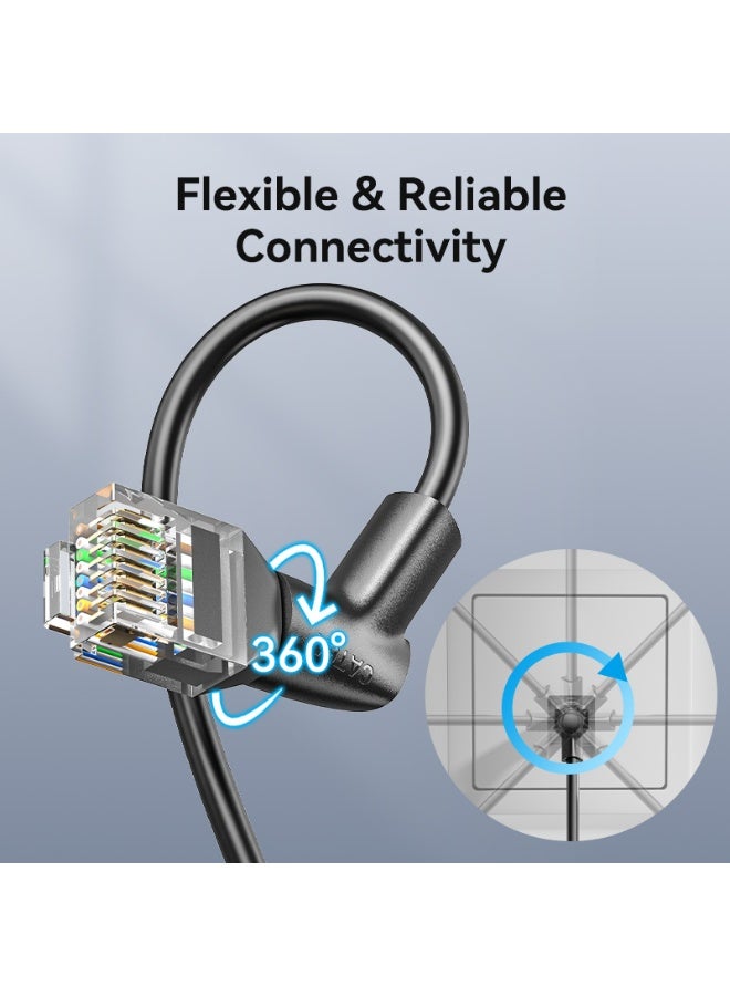 VENTION Cat6A UTP Rotate Right Angle Ethernet Patch Cable 0.5M Black Slim Type Model # IBSBD - Image 3