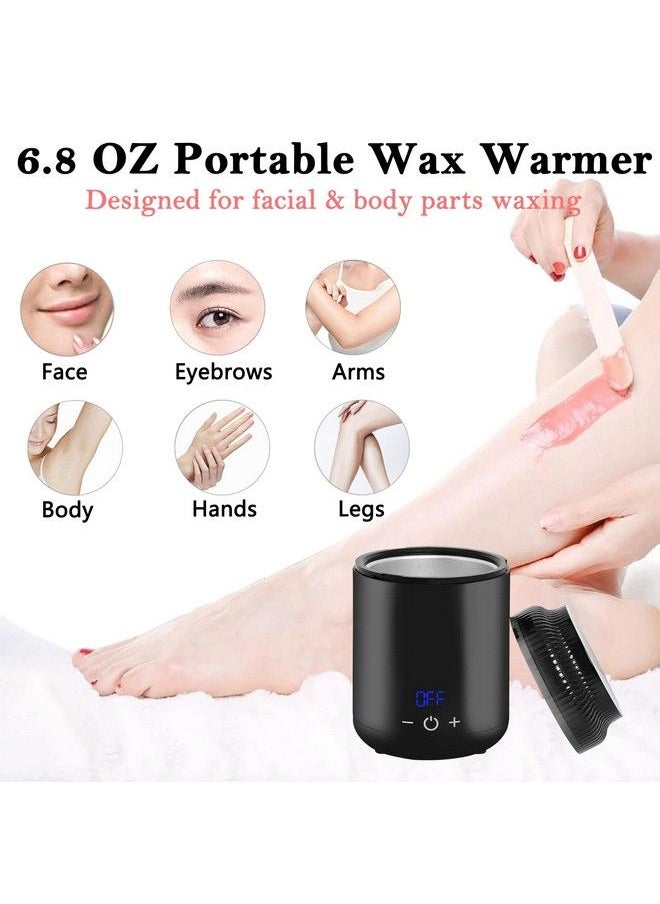 Podoy - Mini Wax Pot Machine Wax Melt Warmer For Hair Removal Portable Electric Wax Heater For Spa Salon Brow Body Nose Hair Upper Lip Waxing With 100 Wax Sticks - Image 1