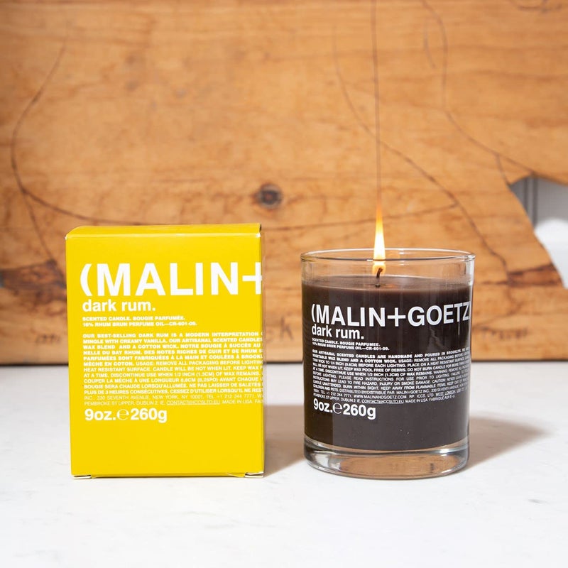 (MALIN+GOETZ) شمعة مالين + غوتز النسائية برائحة الروم الداكن، روم داكن، بني، 9.0 أونصة سائلة - Image 3