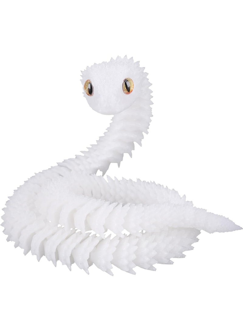 IncyWincy 30 cm 3D Printed Articulated Snake Toy, Glow in Dark Viper Figurine, Flexible Joint Snake Model, Home Office Desktop Display Decor, Collectible for Animal & Fantasy Enthusiasts - Image 2