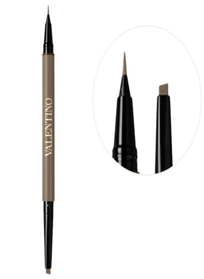 Valentino Brow Trio Eyebrow Liner 0.56g – 3-in-1 01 Taupe Waterproof Brow Pencil, Micro Liner & Brush for Natural Long-Wear Brows - Image 1