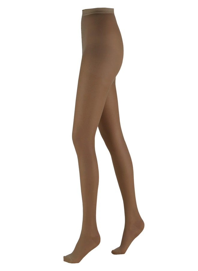 Truform 15-20 mmHg Compression Pantyhose, Sheer 20 Denier Women's Shaping Tights, Espresso, Medium - Image 1