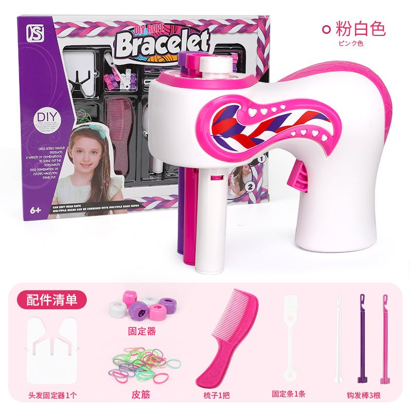 Douyin Net Red with the same Play House DIY Variety Girl Makeup Hair Accessories Hair Braiding Machine Toy Set 894 three strand braid - Image 3