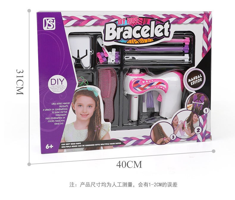 Douyin Net Red with the same Play House DIY Variety Girl Makeup Hair Accessories Hair Braiding Machine Toy Set 894 three strand braid - Image 4