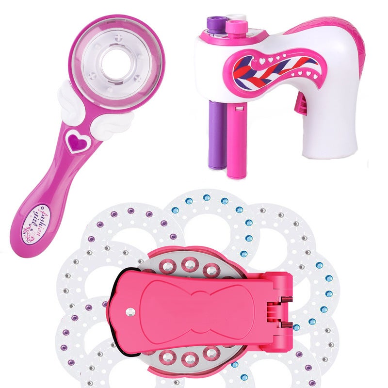 Douyin Net Red with the same Play House DIY Variety Girl Makeup Hair Accessories Hair Braiding Machine Toy Set 894 three strand braid - Image 2