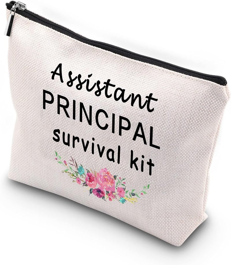 WCGXKO Generic WCGXKO Assistant Principal Survival Kit Funny Zipper Pouch Makeup Bag for Assistant Principal (Assistant Principal Survival)