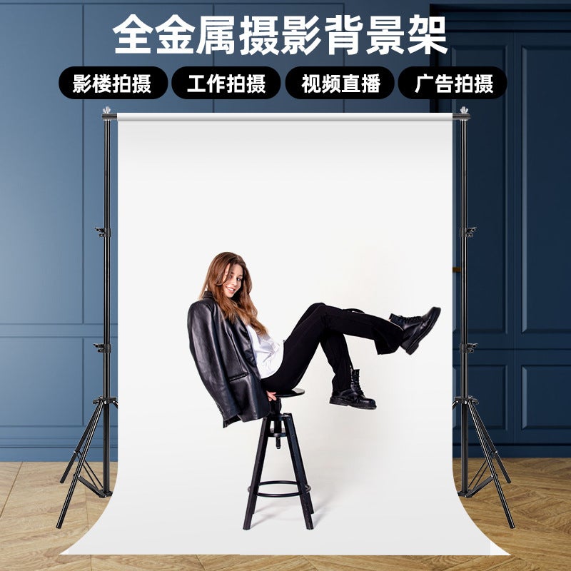 Live Pography Background Rack Po Background Door Rack Telescopic Rod Douyin Live Broadcast Room Rack Shooting Prop Cloth - Image 2