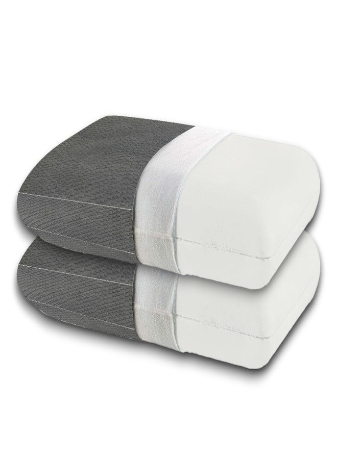 CUSHIO Memory Foam Pillow | Size 22"x14"x4" (Set of 2) Orthopedic & Cervical Pillow for Relieving Neck & Shoulder Pain with Free Pillow Cover (Grey) - Image 1