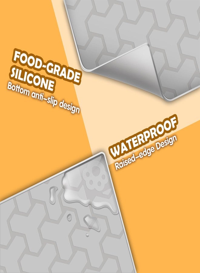 Annil Silicone Cat Litter Mat, Large 34"x22", Foldable and Easy to Clean, Waterproof, Leak-Proof, and Urine-Proof, Protects Floors, Suitable for Indoor Litter Box Mats.(Gray) - Image 5