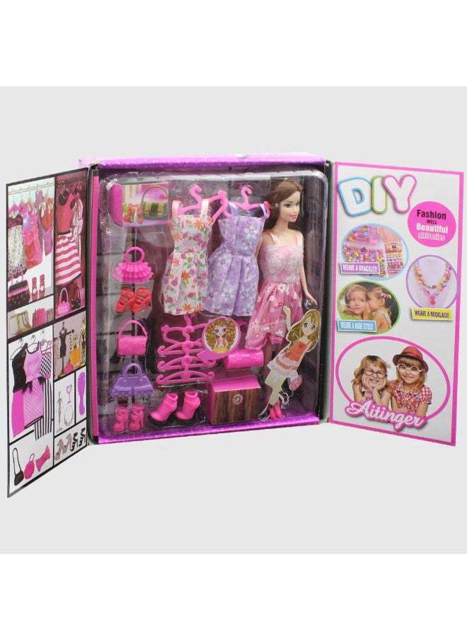OKO Girl's Fashion Stylish Doll With Dresses and Accessories  - Image 1