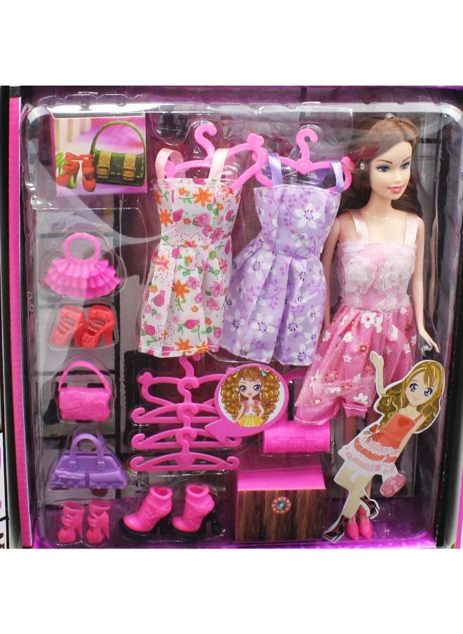 OKO Girl's Fashion Stylish Doll With Dresses and Accessories  - Image 2