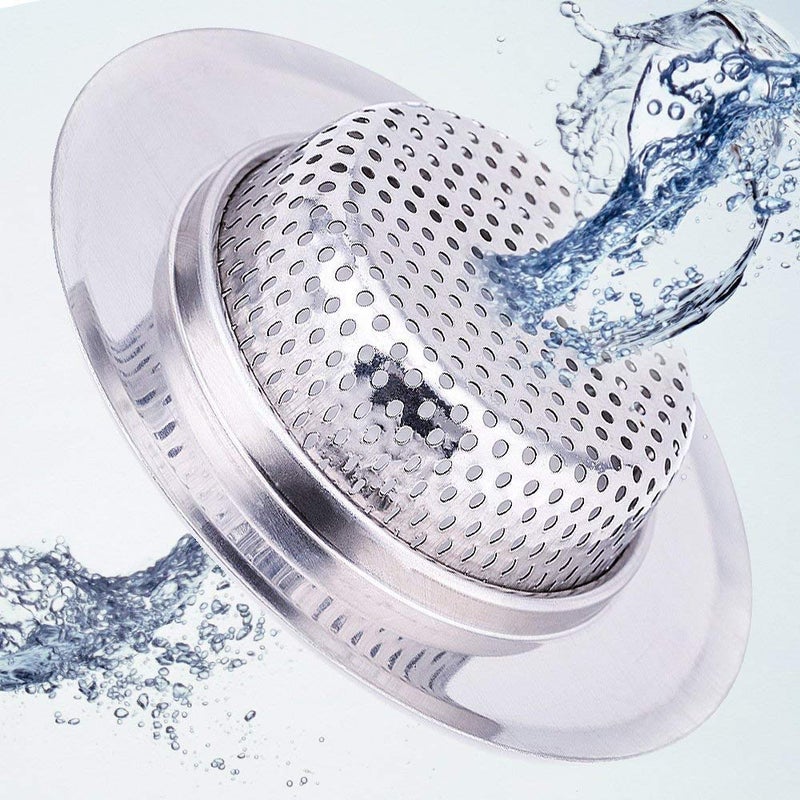 DHAVAL Premium Stainless Steel Sink Strainer RustProof Kitchen Drain Filter with MicroPerforations AntiClogging Durable and Easy to Maintain for Efficient DrainagePack of 2 - Image 1