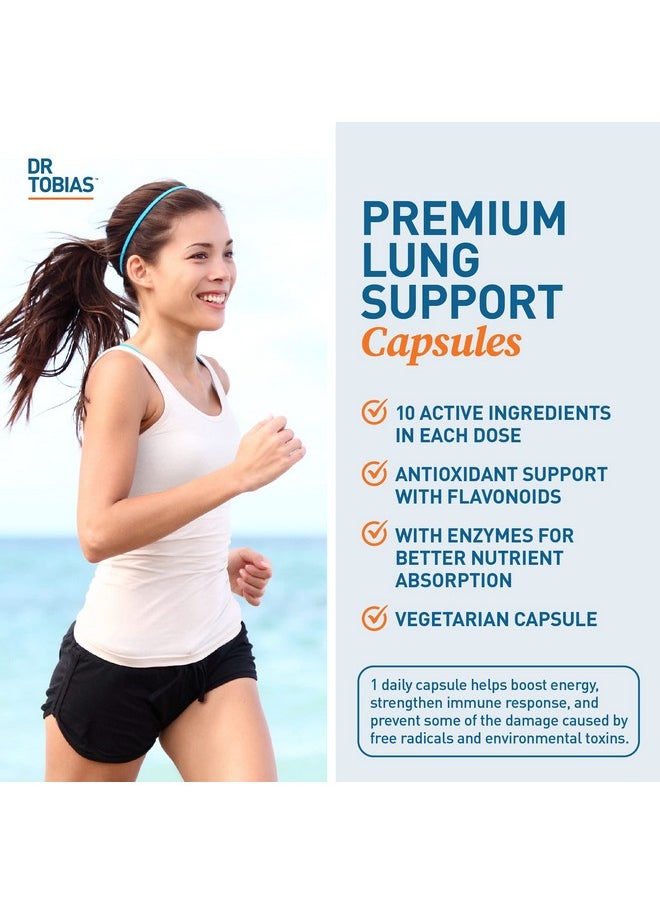 Dr. Tobias - Dr. Tobias Lung Health, Lung Support Supplement with Vitamin C, Butterbur, Quercetin & Bromelain, Lung Cleanse & Detox Formula for Bronchial & Respiratory System, Non-GMO, 120 Capsules - Image 1