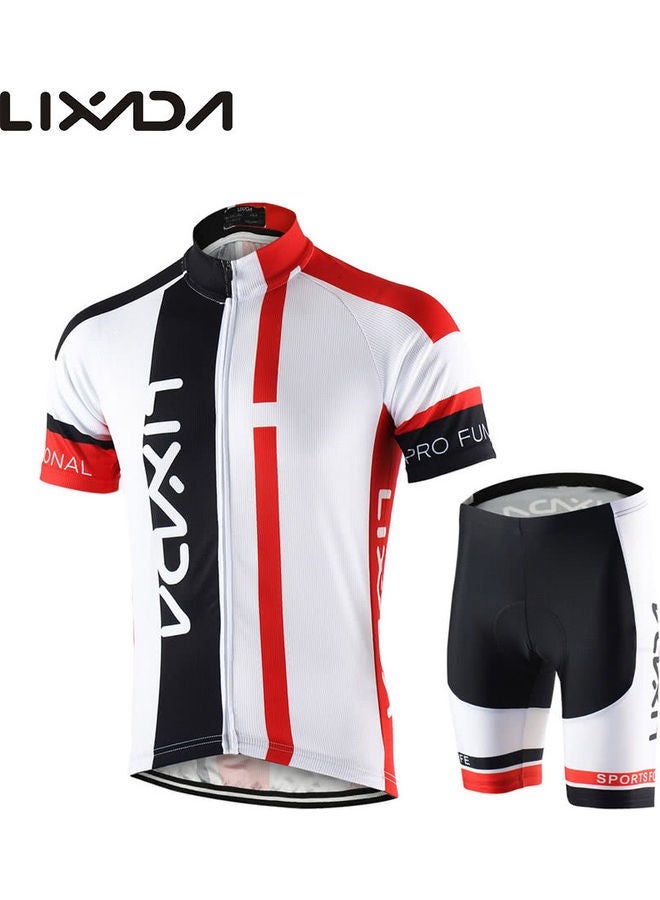 NIBEMINENT Quick Dry Cycling Short Sleeve Jersey And Padded Shorts - Image 1