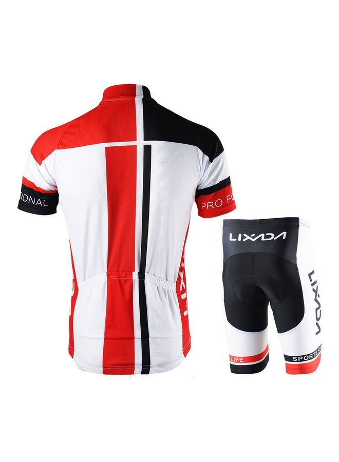 NIBEMINENT Quick Dry Cycling Short Sleeve Jersey And Padded Shorts - Image 2