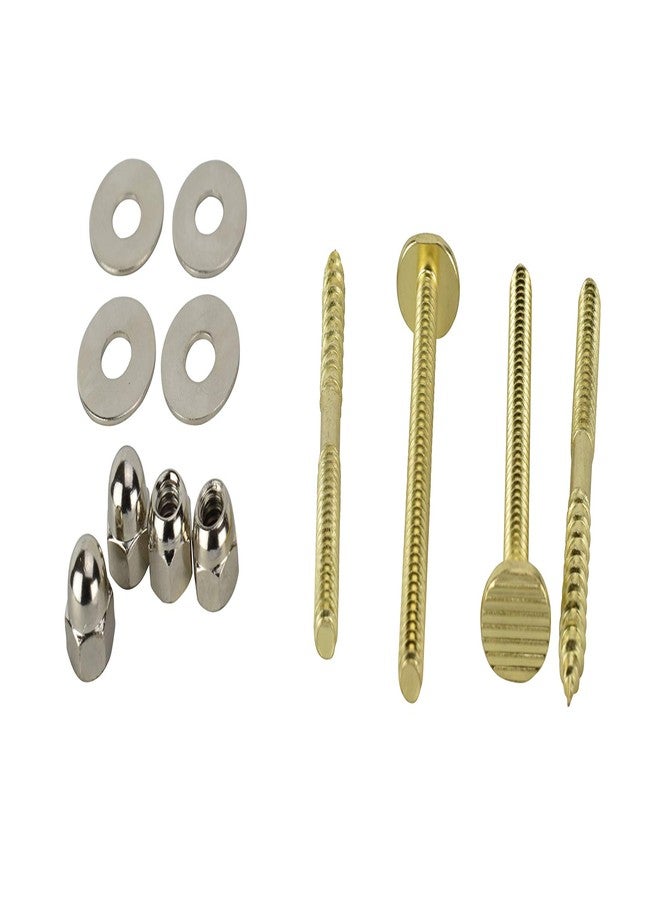Plumb Pak Toilet Bolt and Screw Set Brass Polished Metal - Image 2
