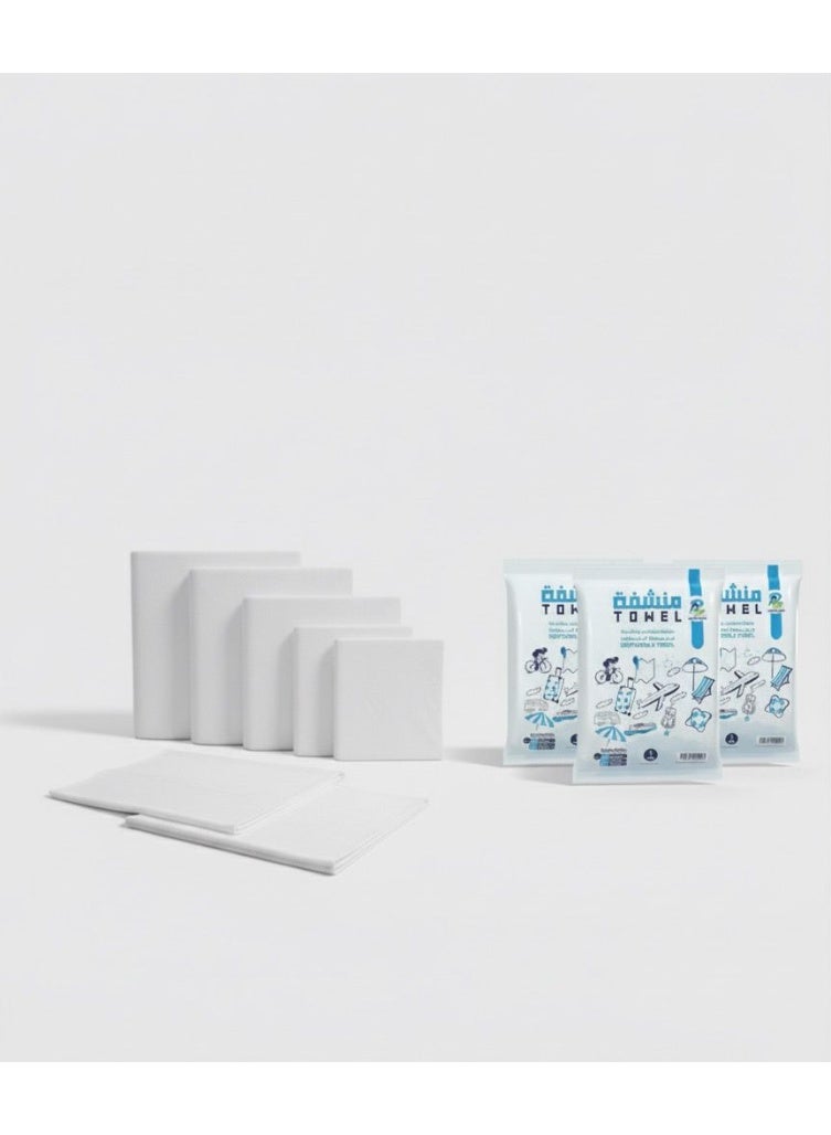 آر اي 3 عبوات في5قطع  مناشف للاستخدام مرة واحدة بأحجام متعددة - Image 2