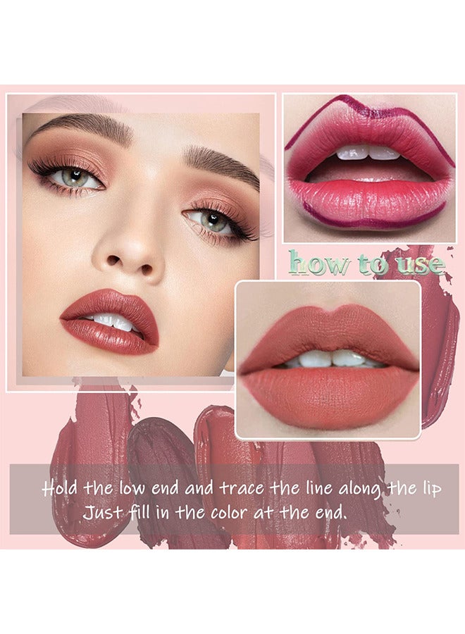 Dragon Ranee 3 Pieces Nude Matte Lipstick Set,Matte Lipstick,Matte Lip Gloss,Velvet Lipstick Matte Lip Stain,Long Lasting Waterproof Lip Gloss Lipstick for Women Makeup - Image 5