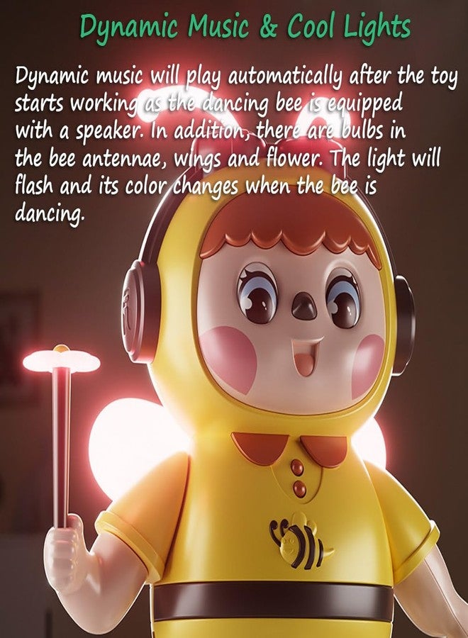 Miracland Dancing Bee Musical Toy - Baby Crawling Robot with Cool Lights & Dynamic Music, Moving Legs, Twisting Body & Moving Eyes (Blue Wings) - Image 4