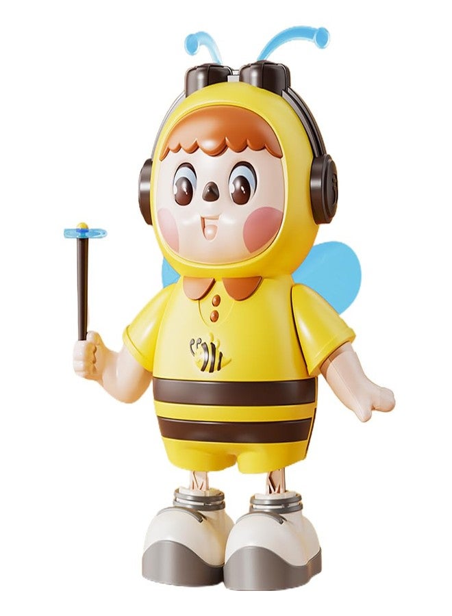 Miracland Dancing Bee Musical Toy - Baby Crawling Robot with Cool Lights & Dynamic Music, Moving Legs, Twisting Body & Moving Eyes (Blue Wings) - Image 1