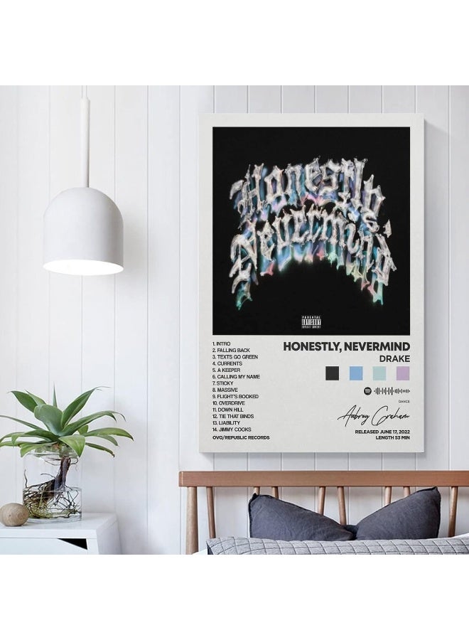 Home Trove ASTRL Drake - Honestly, Nevermind Album Cover Canvas Posters for Room Aesthetic Gift Unframe:12x18inch(30x45cm)  - Image 4