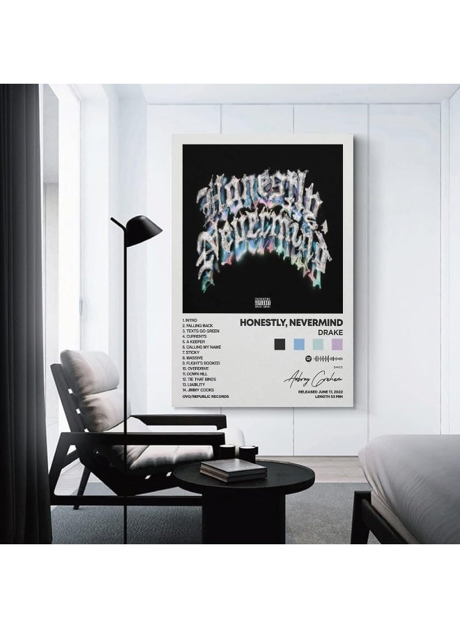 Home Trove ASTRL Drake - Honestly, Nevermind Album Cover Canvas Posters for Room Aesthetic Gift Unframe:12x18inch(30x45cm)  - Image 3